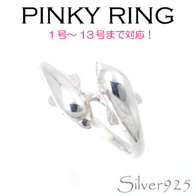 リング-3 / 1113-2034 ◆ Silver925 シルバー ピンキーリング いるか　