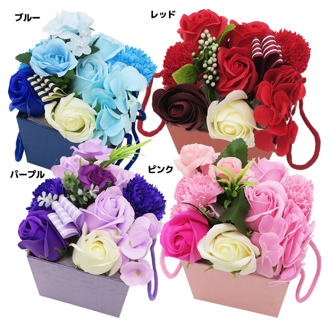 《フラワーギフト》アレンジフラワーBOX シャボンフラワー