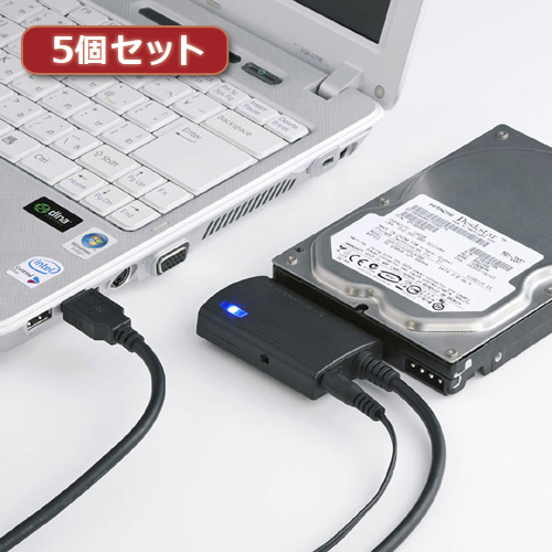 【5個セット】 サンワサプライ SATA-USB3.0変換ケーブル USB-CVIDE3X