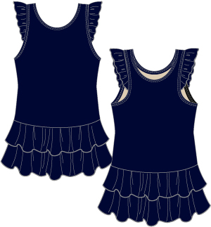 スクール定番 スクール水着 フリルチュニック 女児 1 130 140 150 160 170 アパレル 株式会社 トウマアパレル 問屋 仕入れ 卸 卸売の専門 仕入れならnetsea