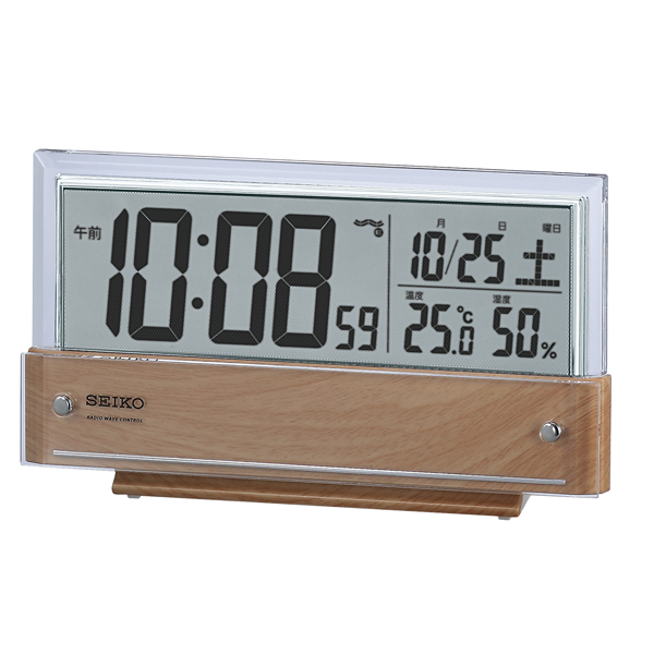 SEIKO セイコー 置き時計 電波 デジタル カレンダー・温度・湿度  SQ782B