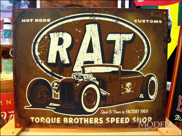 アメリカンブリキ看板 torque brothers RATROD