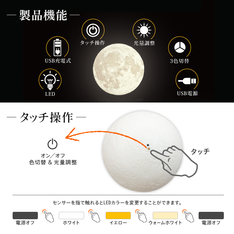 間接照明 インテリア ライト 月のランプ ルームライト おしゃれ あかり 卓上 Led 調光 充電 直径cm 家具 インテリア 株式会社カスミ商事 問屋 仕入れ 卸 卸売の専門 仕入れならnetsea