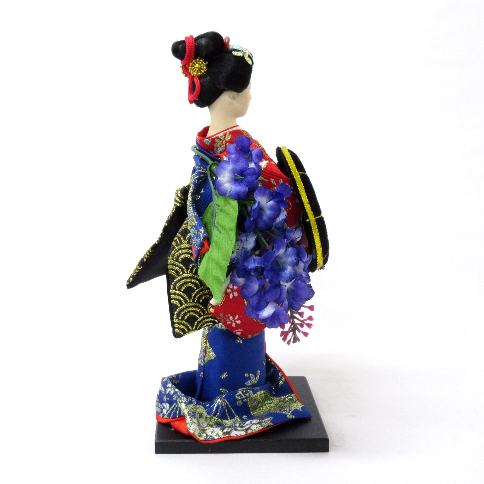 藤娘 日本人形 伝統工芸品 飾り台付き 和雑貨・人形＞伝統工芸 着物 9インチ みやび人形 日本人形 藤娘 No