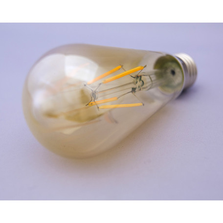 LEDフィラメント電球【4W/E26 エジソンランプ型シャンデリア電球 AMBER】バルブ