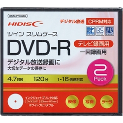 DVD-R 4.7GB録画用16倍速(2枚入)プリンタブル 36-370