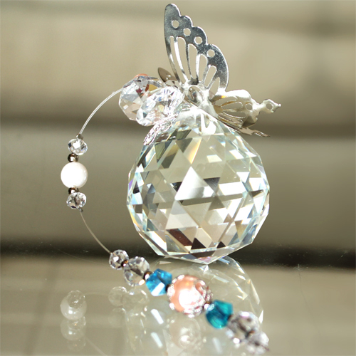 蝶々 サンキャッチャー♪スタンドセット 風水 開運 置物【FOREST