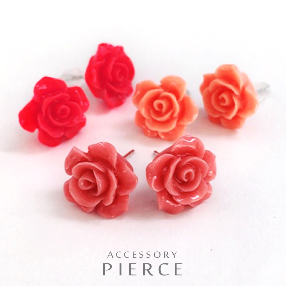 ▼MAGGIO▼【数量限定】在庫限りのスペシャル価格です★ ローズ(薔薇)フラワーピアス