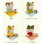 【新登場！安心の日本製！ほっこり可愛いちぎり和紙のお飾り！　ちぎり和紙赤ちゃん招き猫の夏(４種)】
