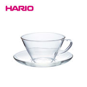 「公式」耐熱ティーカップ&ソーサー・ワイド満水容量230 CSW-1T_HARIO(ハリオ)