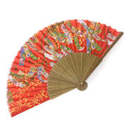 ＜ファッション雑貨＞＜和雑貨・和土産＞高級シルク扇子　短冊　No.504-743