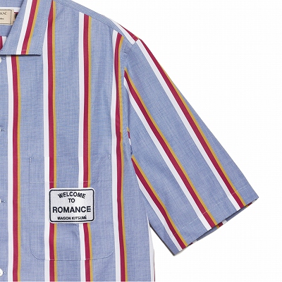Maison Kitsune Amat1104 メゾンキツネ シャツ メンズ ストライプ 半袖 Multicolor アパレル 株式会社 ディーアール 問屋 仕入れ 卸 卸売の専門 仕入れならnetsea
