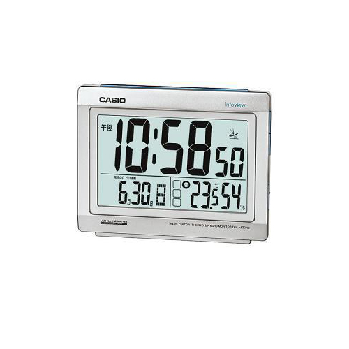 CASIO 電波時計(置き時計)生活環境お知らせ(湿度計/温度計)タイプ DQL-130N