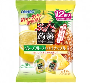 ぷるんと蒟蒻ゼリーパウチ グレープフルーツ+パイナップル