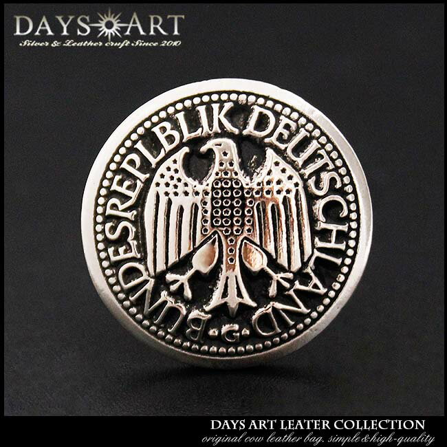 コンチョ メタルコンチョ ドイツ連邦共和国紋章 ワシ コイン 丸型 サークル カスタムパーツ