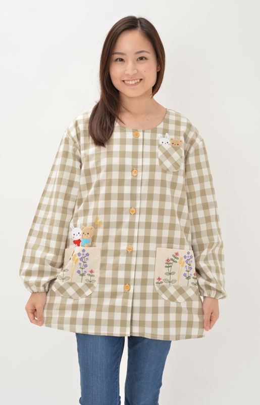 【即納】おてんばママ裏フリーススモック