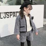 子供服　春秋　コート+短パン　セットアップ　女の子　キッズ服　可愛い　カジュアル