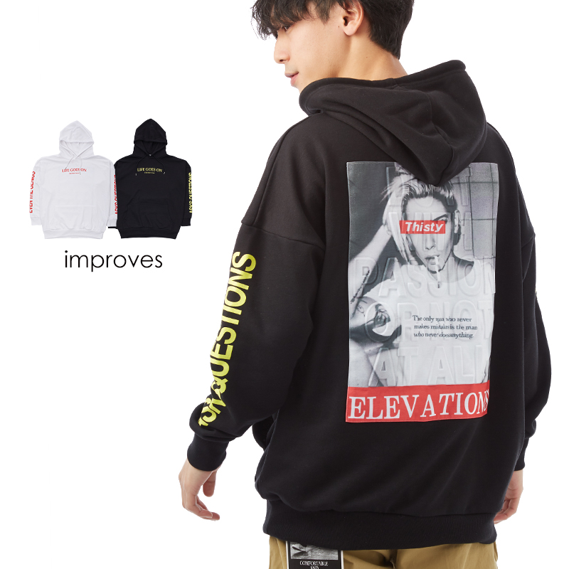 髪型 上ストリート 系 パーカー メンズ