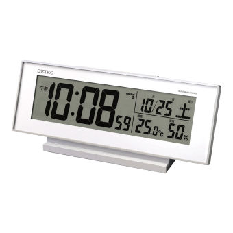 （クロック／ウォッチ）（デジタル時計）セイコー 自動点灯電波時計 SQ762W