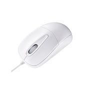 静音有線光学式マウス USBコネクタ(Aタイプ) 中型サイズ ホワイト