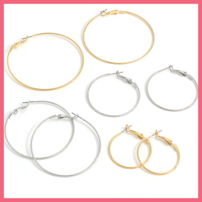 【ニッケルフリーポスト】シンプルフープピアス