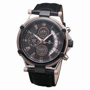 正規品SalvatoreMarra腕時計サルバトーレマーラ SM18102-PGBK クロノグラフ 革ベルト メンズ腕時計