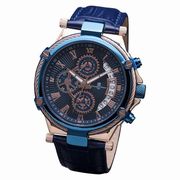 正規品SalvatoreMarra腕時計サルバトーレマーラ SM18102-PGBL クロノグラフ 革ベルト メンズ腕時計
