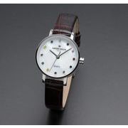 正規品AMORE DOLCE腕時計アモーレドルチェ AD18301-SSWH/BR ラウンド 革バンド レディース腕時計