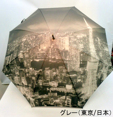【雨傘】【紳士用】【長傘】デジタルプリント全面デザイン世界の都市シリーズ軽量ジャンプ傘