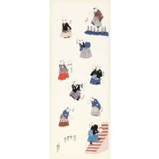 【ご紹介します！安心の日本製！国芳の浮世絵 浮世絵二重ガーゼ手拭い】流行猫の曲手まり