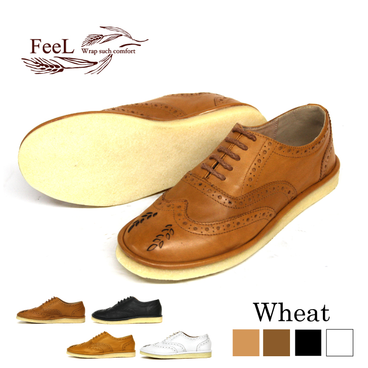 【FeeL】Wheat(ウィート)本革レディースカジュアル FE-08