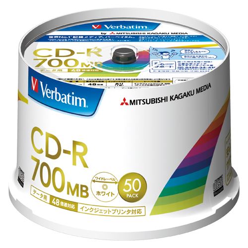 三菱化学メディア PC DATA用 CD-R SR80FP50V2 00011895