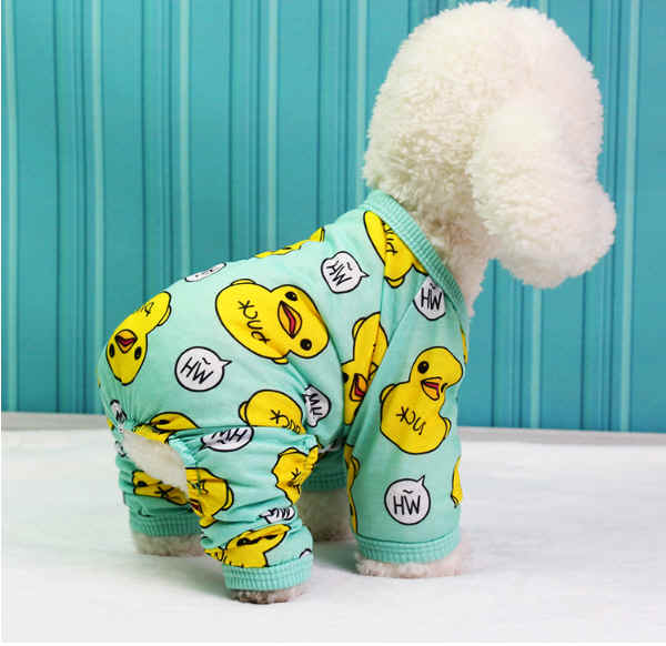 犬服　duck  アヒル　パジャマ　衣装 　　犬　ペット用品　ピンク　グーリン2色（XS-XXL）