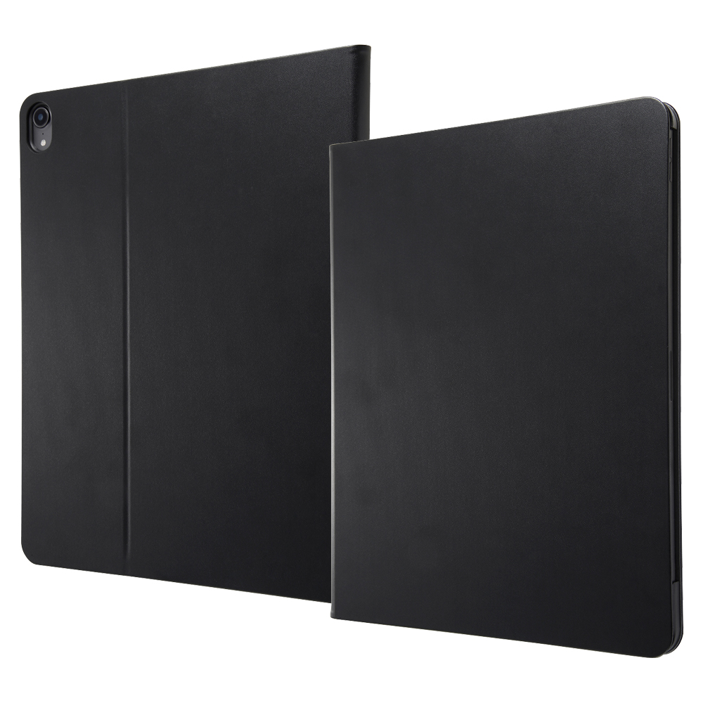 iPad 2018 12.9インチ レザーケース スタンド機能付き タッチペン対応/ブラック