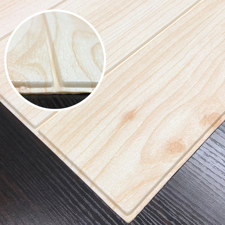 クッションシート リアルな木目立体3D壁紙 木目柄 FWD1 パインウッド 30枚組