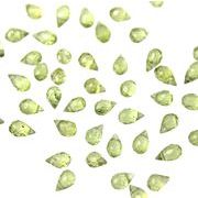 【一粒売り】バラ石　ペリドット　ドロップカット　約5mm　　品番： 7955