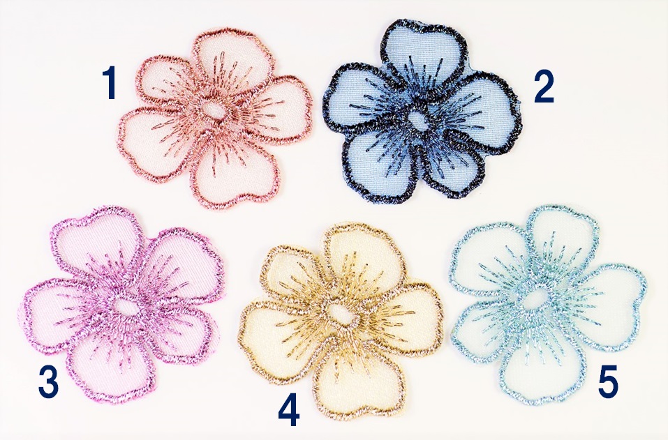 【トレンドパーツ】レース素材 刺繍パーツ 刺繍フラワー 刺繍蝶々 ネッシー最安値