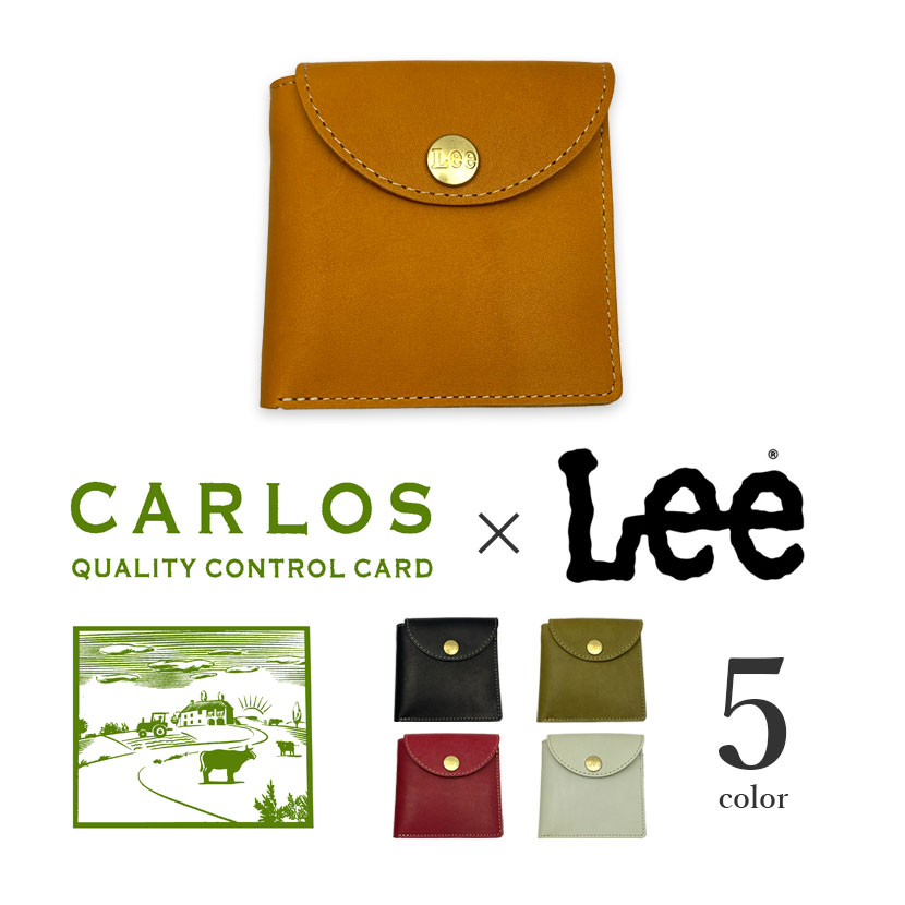 【全5色】 Lee リー × CARLOS カルロスレザー 高級グローブレザー 二つ折り財布