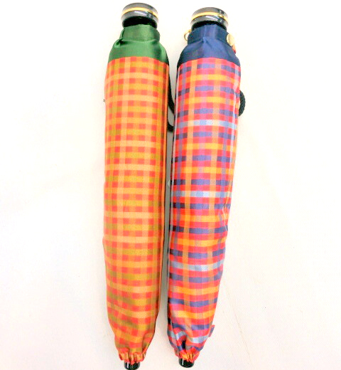 【日本製】【雨傘】【折りたたみ傘】甲州産先染朱子格子織軽量コンパクト骨日本製折傘