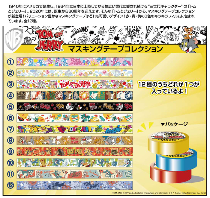トムとジェリーマスキングテープコレクション