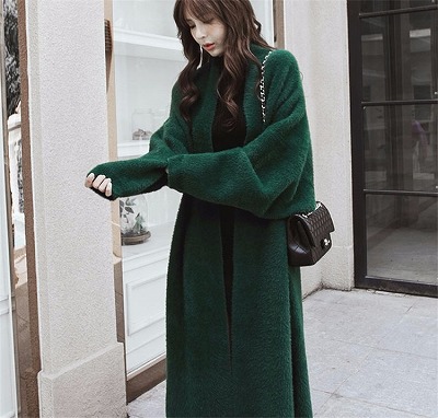 韓国ファッション　ロングコート　クラシックスタイル　