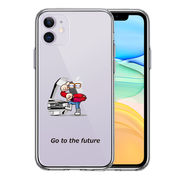 iPhone11 側面ソフト 背面ハード ハイブリッド クリア ケース カバー go to the future