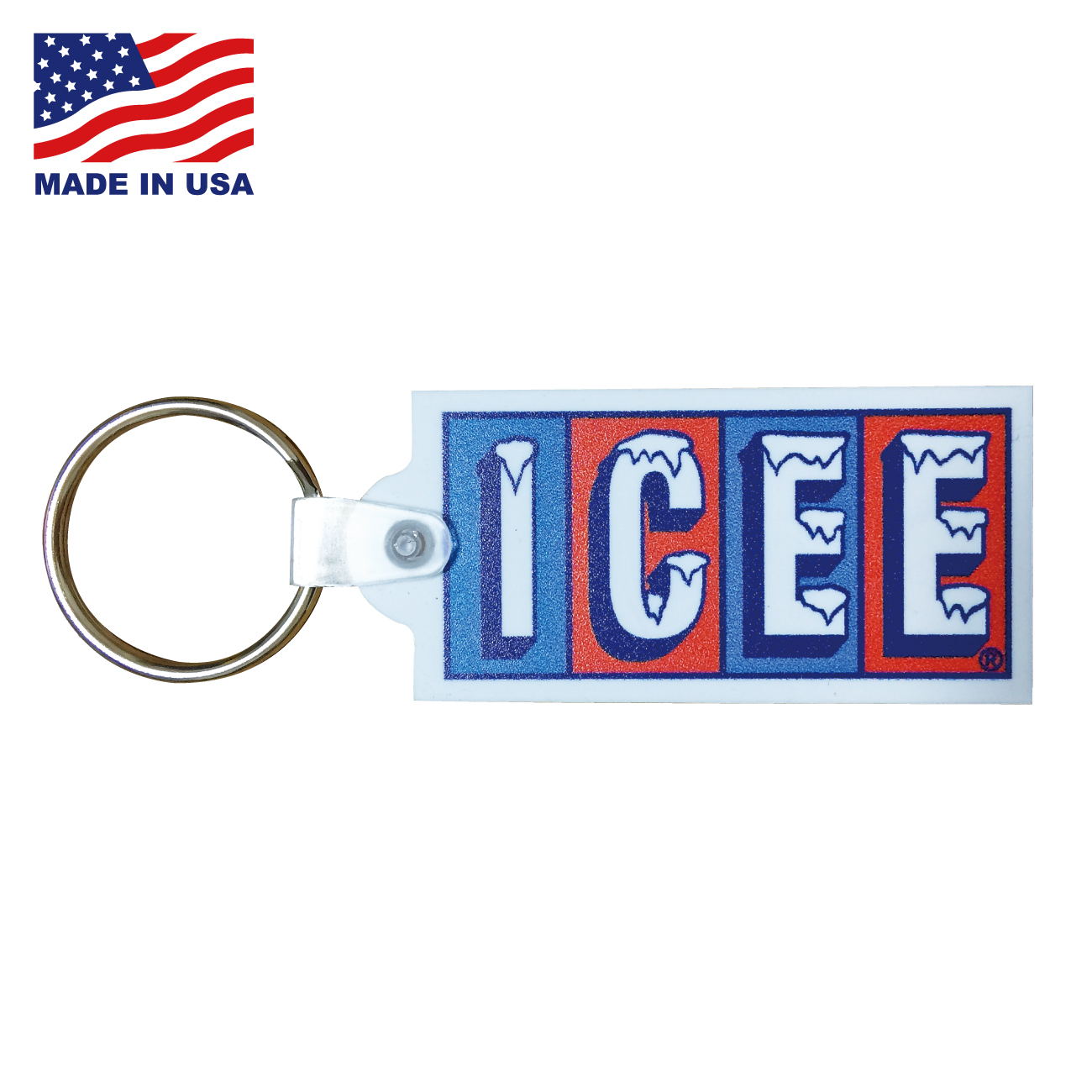 RUBBER KEYCHAIN ICEE LOGO MADE IN USA キーチェーン