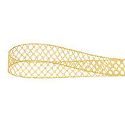 木馬リボン　メタリックレースリボン　10mm　ゴールド　包装資材　リボン　1巻10ｍ入