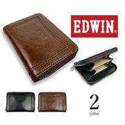 【全2色】EDWIN エドウイン リアルレザー ラウンドファスナー コインケース 小銭入れ ミニ財布