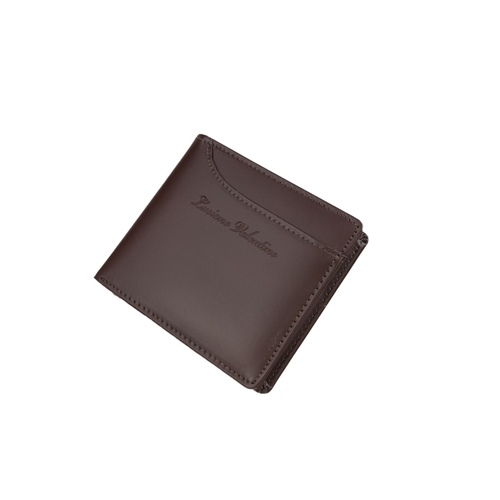 サラマンダースムース革小物 折り財布カードスライダー LUCIANO VALENTINO LUV-7004 DBR
