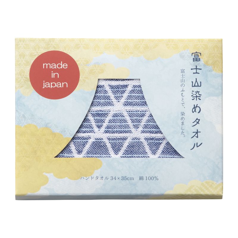 （12/18夕方に販売終了）富士山染め ハンドタオル FJ5905 BL ブルー