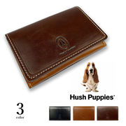 全3色 Hush Puppies ハッシュパピー リアルレザー バイカラー 名刺入れ カードケース パスケース