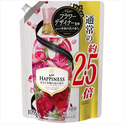 【販売終了】レノアハピネス アンティークローズ＆フローラルの香り 詰替え 特大サイズ 1055ml