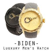 【BIDEN バイデン】日本製CITIZENムーブメント 日常生活防水 凛々しい龍 和柄 BD011 メンズ腕時計